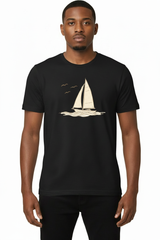 Sailboat T-Shirt Siyah - Manken