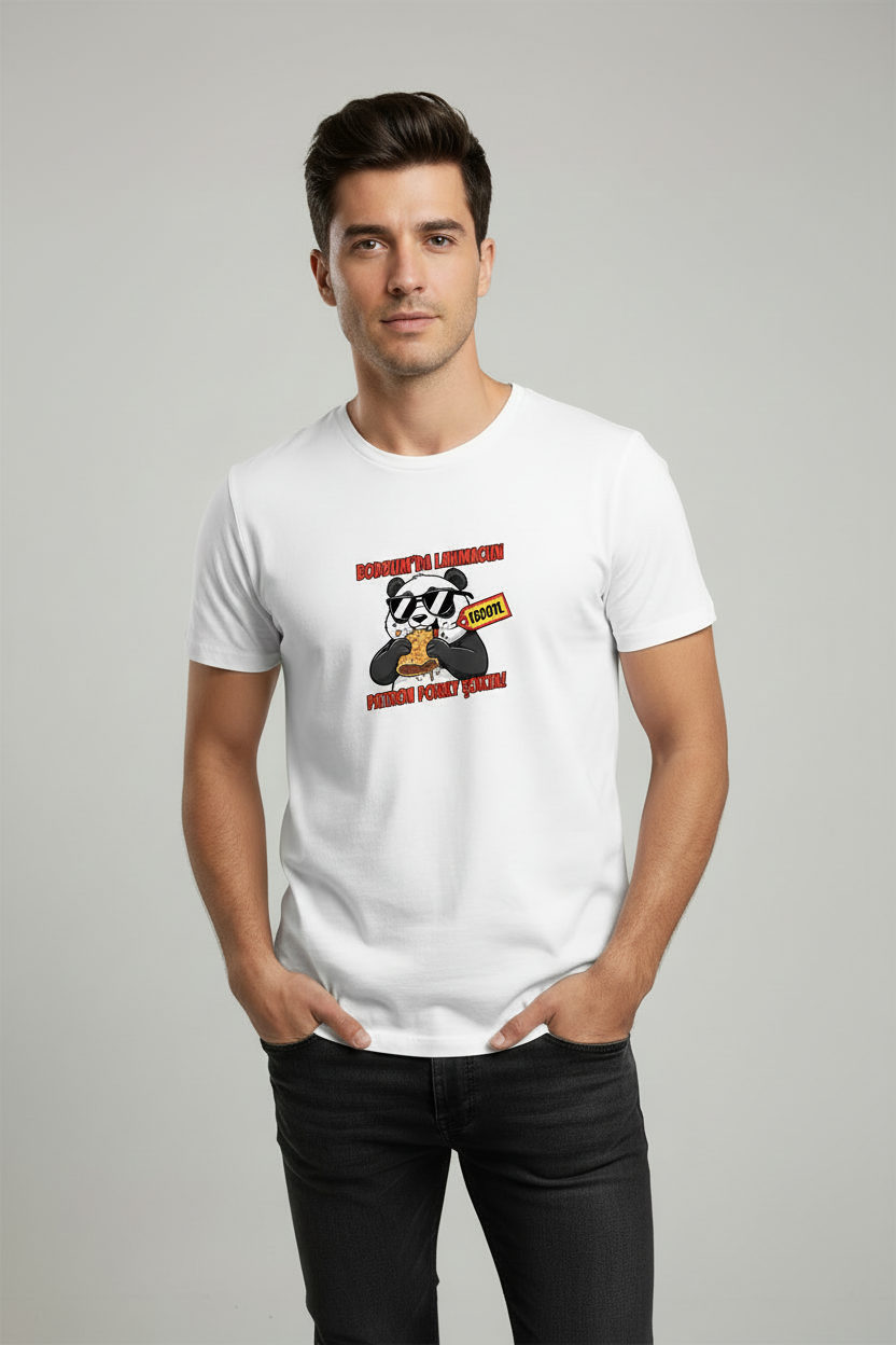 Male model with smaller print