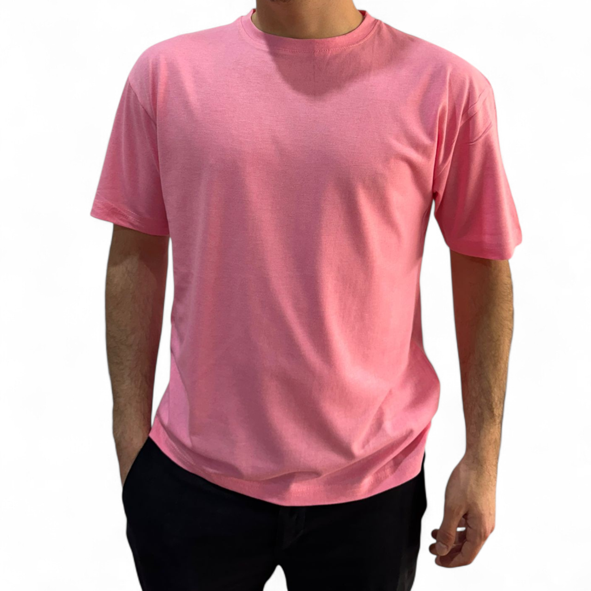 Outlet Basic Tshirt - Pembe