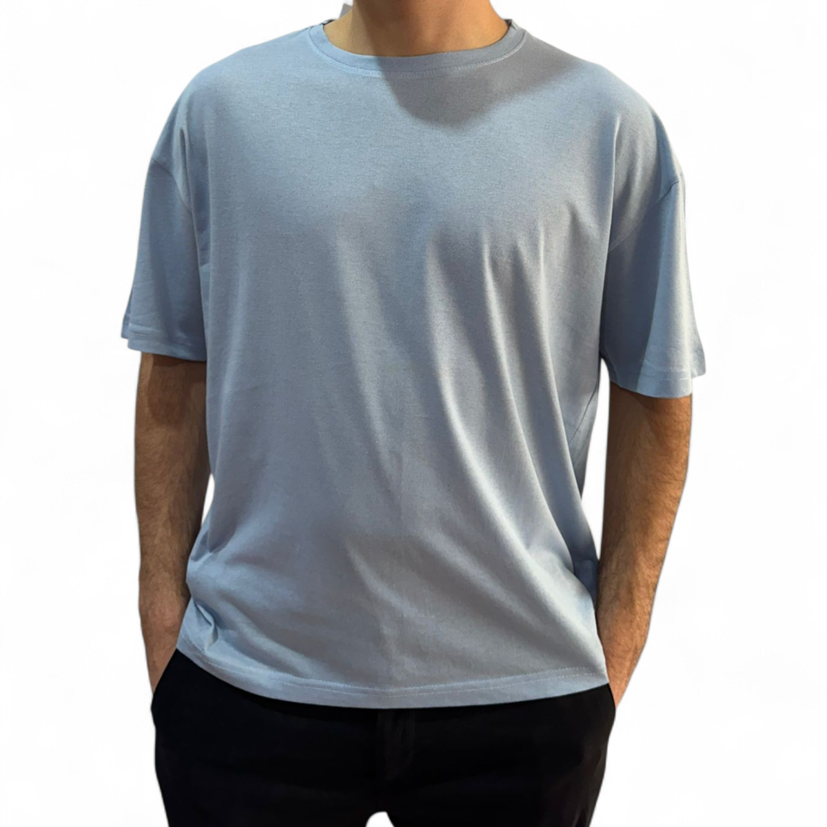 Outlet Basic Tshirt - Açık Gri